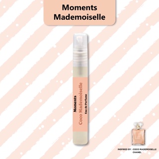 ภาพหน้าปกสินค้า[พร้อมส่ง] Moments Perfume น้ำหอมผู้หญิง กลิ่น Mademoiselle ขนาดพกพา 10 ml. ที่เกี่ยวข้อง