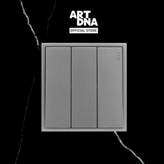 ART DNA รุ่น D3 Series Switch 3 Gang สีGrey design switch สวิตซ์ไฟโมเดิร์น สวิตซ์ไฟสวยๆ ปลั๊กไฟสวยๆ