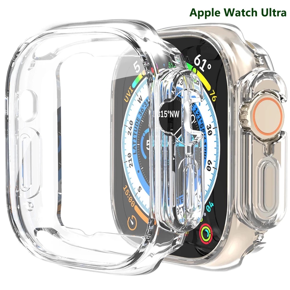 ภาพหน้าปกสินค้าเคสป้องกัน TPU สําหรับ iWatch Apple watch Series 8 7 6 5 4 SE Ultra 49 มม. กันชน อุปกรณ์สมาร์ทวอทช์ จากร้าน dinghanda.th บน Shopee