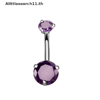 Alittlesearch11 จิวสะดือหน้าท้อง ประดับเพทายคริสตัล เซ็กซี่