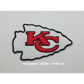 ตัวรีดติดเสื้อ Americasn football Kansas City Chiefs ตกแต่งเสื้อผ้า แจ๊คเก็ต Embroidered Iron on Patch  DIY