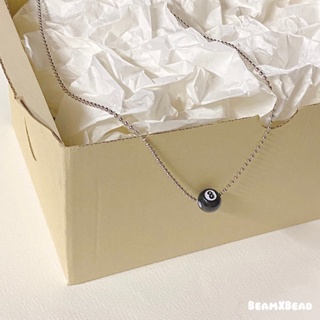 🎱magic 8 ball necklace สร้อยคอเงิน,สร้อยคอเท่ๆ🏁🕹️