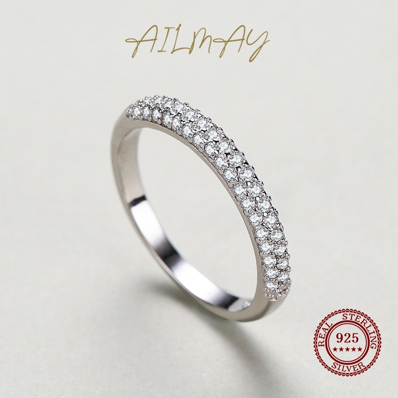 ailmay-ใหม่-แหวนเงินแท้-925-หรูหรา-เครื่องประดับแฟชั่น-สําหรับผู้หญิง-งานแต่งงาน