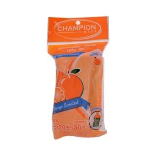 MODERNHOME แชมเปี้ยน ถุงขยะม้วน ขนาด 18x20 นิ้ว สีส้ม (แพ็ค 30 ใบ) ถุงขยะ ถุงใส่ขยะ