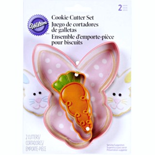 พิมพ์กด Wilton, USA. แท้!! Cookie Cutter - Bunny and Carrot Cookie Cutter Set น่ารักมากๆ