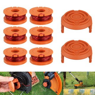 【AG】4/6Pcs Replacement Spool Line Parts Grass Trimmer Edger with Cap for WORX WA0010