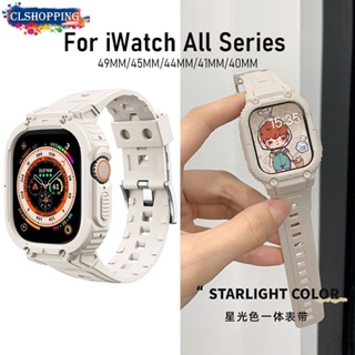 สายนาฬิกาข้อมือ ซิลิโคน กันกระแทก สําหรับ Apple Watch 49 มม. 45 มม. 44 มม. 41 มม. 40 มม. iWatch Ultra Series 8 7 6 5 4 3 SE 2