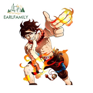 Earlfamily สติกเกอร์ ลายการ์ตูนอนิเมะ One Piece สําหรับติดตกแต่งรถยนต์ ตู้เย็น แล็ปท็อป 13 ซม. x 9.1 ซม.