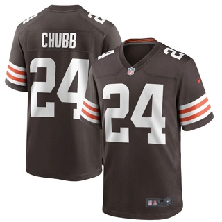 เสื้อกีฬารักบี้ ลายทีม NFL Cleveland Browns Cleveland Browns 24#Nick เสื้อกีฬา Chubb Jersey