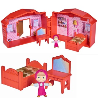 Masha and the bear mini play Set Series บ้านของเล่น เฟอร์นิเจอร์ บ้านตุ๊กตาหมี setmartha และกระท่อม ขนาดเล็ก ของเล่นสําหรับเด็ก LSCT