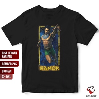 T-shirt BLACK PANTHER Namor the submariner - MARVEL - PREMIUM combed 24s t shirt superhero film series Adult Kids M_01