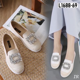 L1688-69 รองเท้าลำลองหนังนิ่ม งานพรีเมี่ยม ไม่กัดส้น