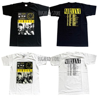 [ปรับแต่งได้]เสื้อยืดสีดำอินเทรนด์NR144 เสื้อยืดวงร็อค NIRVANA เนวานา เสื้อวง เสื้อยืดเนวานา เสื้อวินเทจS M L   XL _57