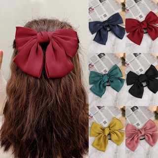 【AG】Fashion Women Big Bowknot Solid Color Cute Girls Ponytail Hair Rope Accessories