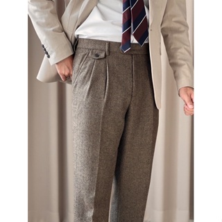 ภาพหน้าปกสินค้ากางเกงขายาวเอวสูง Classic High Waist Trousers (Wool Brown) ที่เกี่ยวข้อง