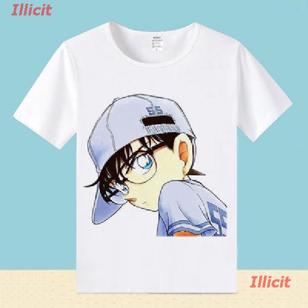 illicit-นักสืบโคนันเสื้อยืดถักฤดูร้อน-detective-conan-เสื้อยืดแขนสั้นเสื้อยืดสำหรับชายและหญิงอะนิเมะเสื้อผ้านักเรียนฤดูร