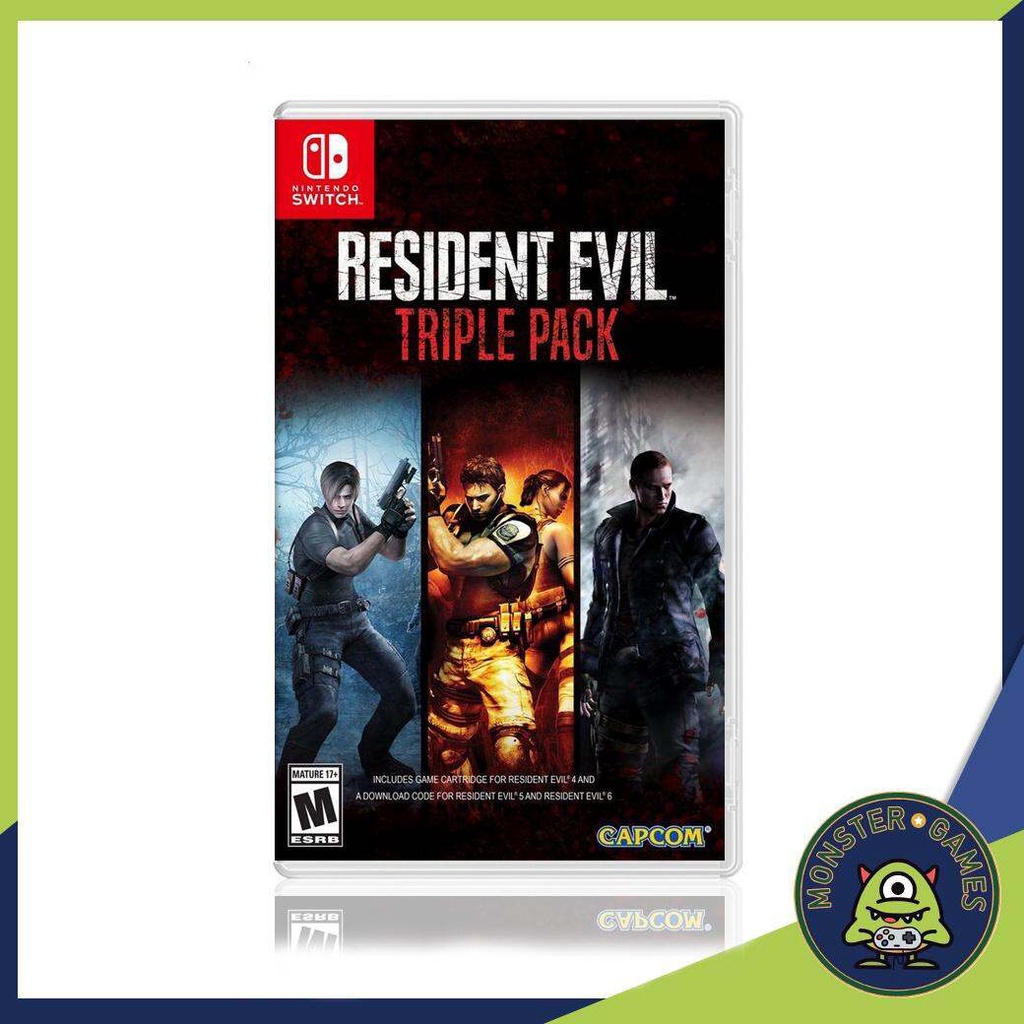 ภาพหน้าปกสินค้าResident Evil Triple Pack Nintendo Switch Game แผ่นแท้มือ1   (Biohazard Switch)