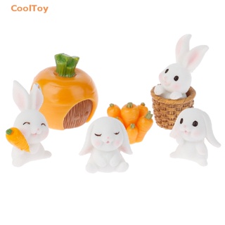 Cooltoy ตุ๊กตากระต่ายจิ๋ว DIY อุปกรณ์เสริม สําหรับตกแต่งสวน 7 ชิ้น