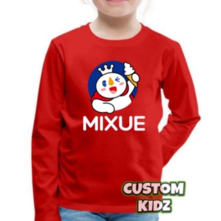 เสื้อยืดแขนยาว พิมพ์ลาย MIXUE ICE CREAM GAME ROBLOX สําหรับเด็ก