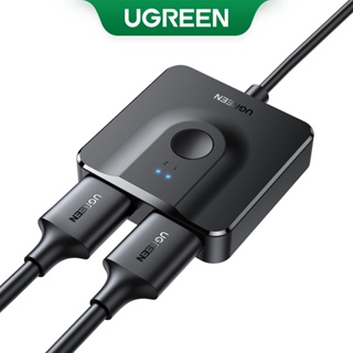 Ugreen สวิตช์ HDMI 2 In 1 Out 4K @ 60Hz Splitter สําหรับแล็ปท็อป PS5 Xbox Chromecast กล่องทีวีโน๊ตบุ๊ค HDTV TV
