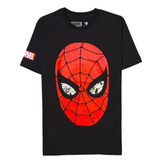 เสื้อยืดสไปเดอร์แมน มาร์เวล Spider Man Marvel การ์ตูนลิขสิทธิ์แท้ รุ่น 07TA-301 สีดำ Supercomics_01