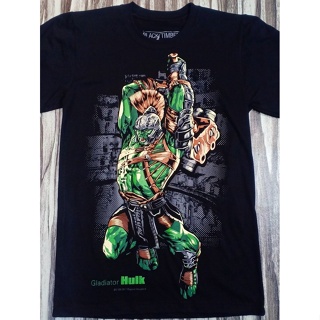 BT103 HULK GLADIATOR THOR RAGNAROK MARVEL UNIVERSE AVENGERS HERO MOVIE COLLECTION BLACK TIMBER COTTON T-SHIRT_01