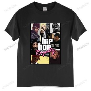 เสื้อยืดแขนสั้น เสื้อยืดผ้าฝ้าย พิมพ์ลาย Rap Gods สไตล์ฮิปฮอป Royalty Dr Dre 2 Pac Biggie สีดํา สําหรับผู้ชาย