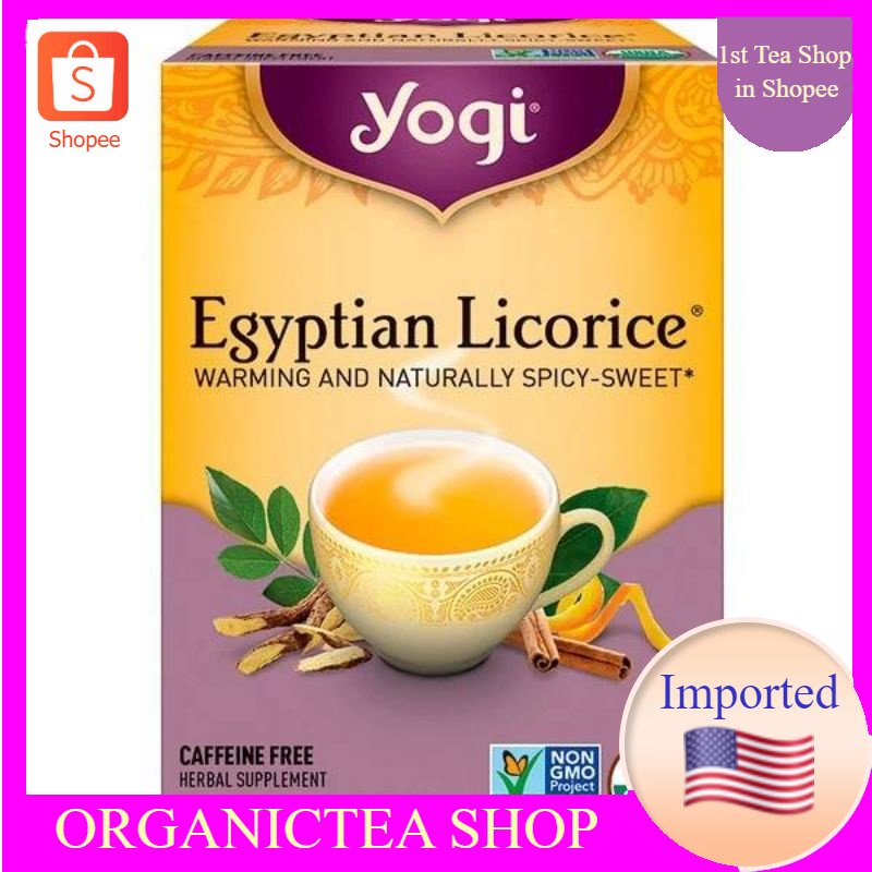 Yogi Tea,Egyptian Licorice,Caffeine Free, 16 Tea Bags Shopee Thailand