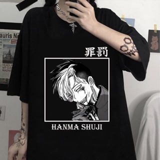 Harajuku Tokyo Revengers Street Style O-neck Hanma Shuji Oversize T-shirt Clothes Hip Hop Tops Tees_07