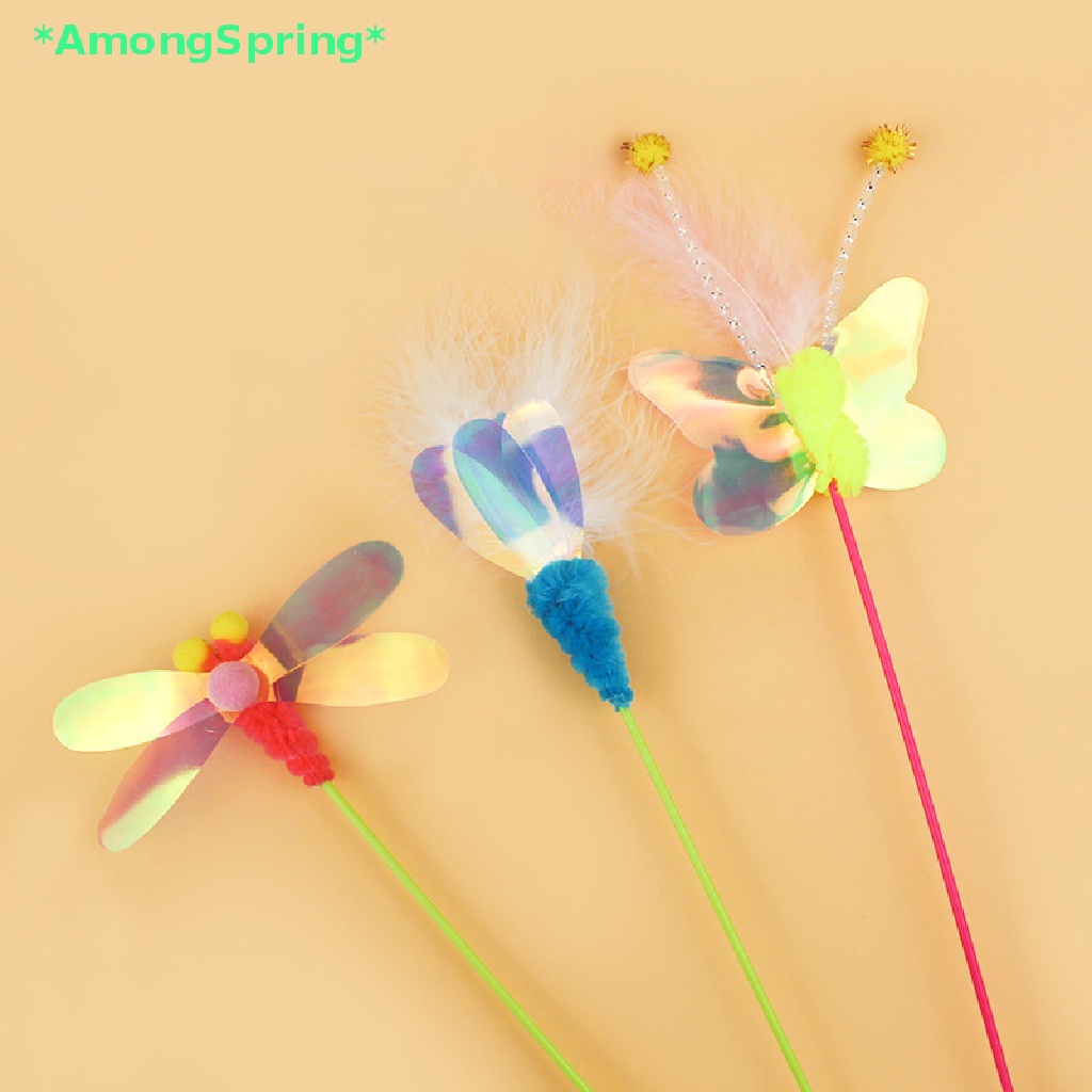 amongspring-gt-ใหม่-ของเล่นแมว-ขนนก-ผีเสื้อ-แมลงน่ารัก-แบบโต้ตอบ