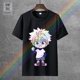 เสื้อยืดพิมพ์ลายแฟชั่นพร้อมส่ง เสื้อยืดแขนสั้น พิมพ์ลายอนิเมะ Hunter X Hunter Killua Zoldyck หลากสี คุณภาพสูง_05