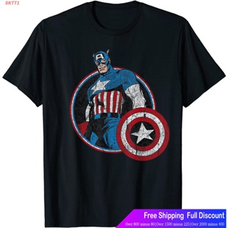 SKTT1 Marvelเสื้อยืดกีฬา Marvel Captain America Avengers Hero Graphic T-Shirt Marvel Mens Womens T-shirtsz)E_11