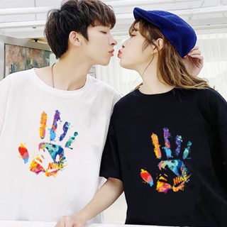 Korean version of the latest "palm" coupl  T-shirt_05