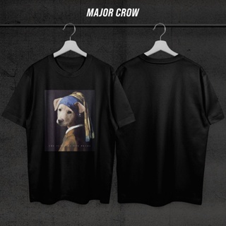 MAJOR CROW | เสื้อยืด "Puppy with a Pearl" [Black]