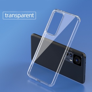 For Xiaomi Mi 12T Pro Case ELVEV Crystal Clear Hard PC Shockproof Transparent Cover for Redmi K50 Ultra
