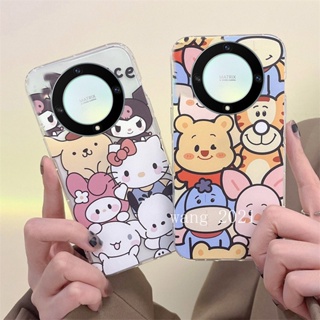 Ready Stock New Hot Sale Phone Case Honor X9a 5G เคส Casing Ultra-thin Anti-drop Cute Tiger KT Transparent Silicone Soft Case Back Cover เคสโทรศัพท