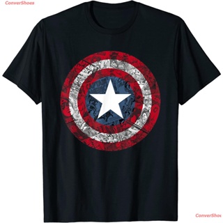 เสื้อคู่ เสื้อยืดยอดนิยม Marvel Captain America Avengers Shield Comic T-Shirt Short sleeve T-shirts_11