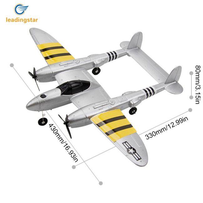 leadingstar-fx816-โมเดลเครื่องบินร่อน-p38-ทนการตกกระแทก-พร้อมรีโมตคอนโทรล-ของเล่นสําหรับเด็ก