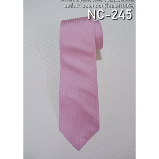 เน็คไทล์ผ้าไหมยกดอก สีชมพู รหัส NC-245