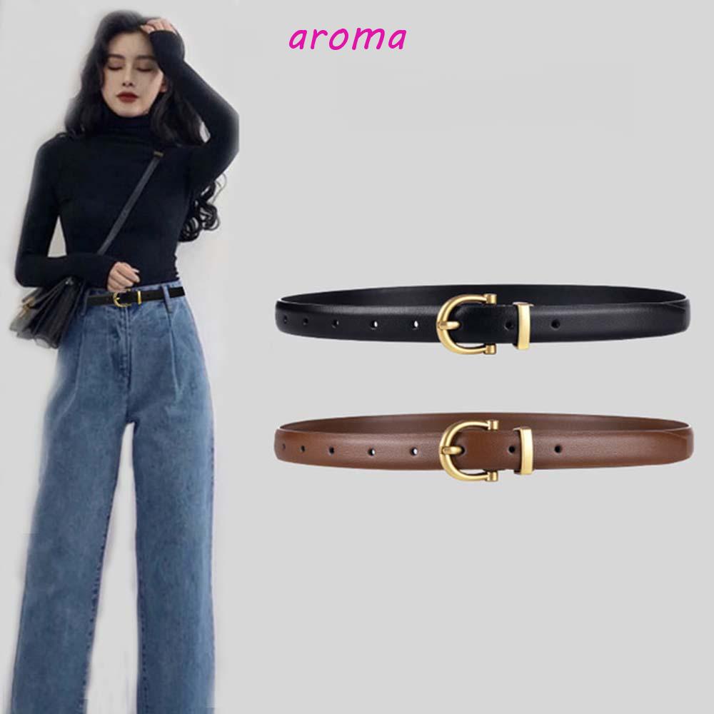 aroma-เข็มขัดโลหะ-แบบบาง-สวยหรู-เครื่องประดับ-สําหรับผู้หญิง