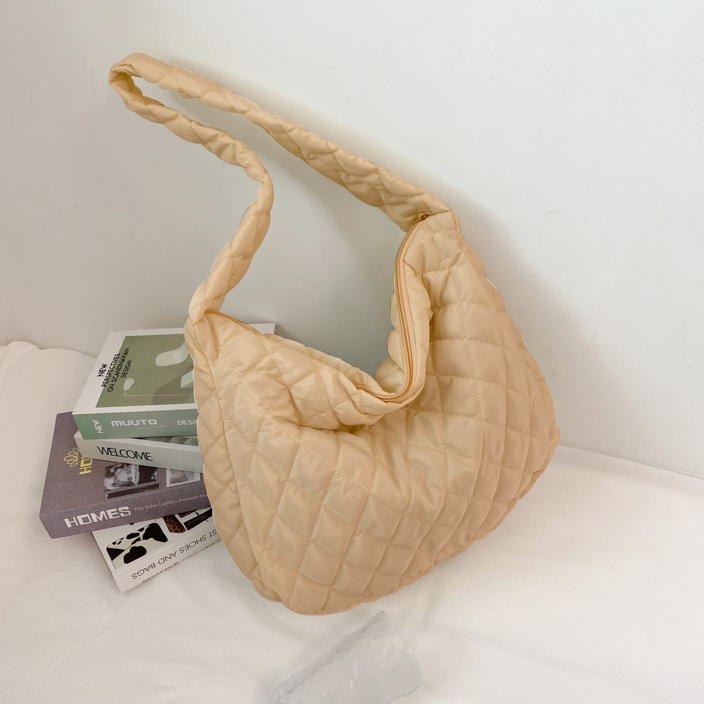 mihan-กระเป๋าสะพายไหล่ลายสก็อตสำหรับผู้หญิง-กระเป๋าโท้ทใบใหญ่