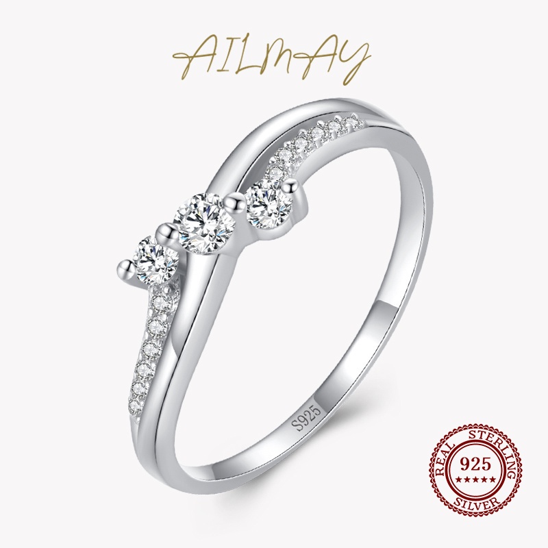 ailmay-แหวนเงินแท้-925-รูปคลื่น-คุณภาพสูง-เครื่องประดับ-สําหรับผู้หญิง-งานแต่งงาน-หมั้น