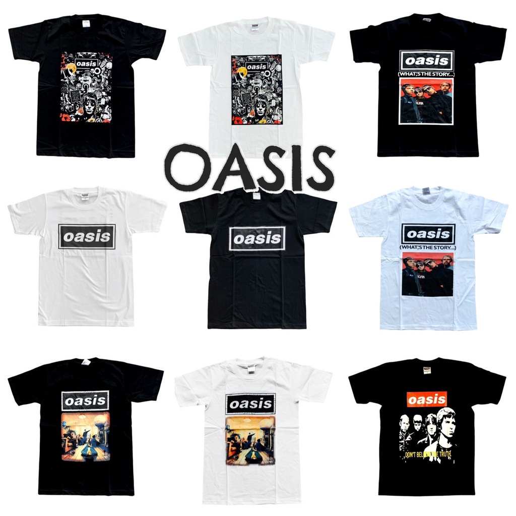 เสื้อยืดชาย-แฟชั่นยูนิเซ็กซ์-รวม-oasis-เสื้อยืดวงร็อค-โอเอซิส-เสื้อวง-เสื้อยืดโอเอซิส-เสื้อวินเทจ-46