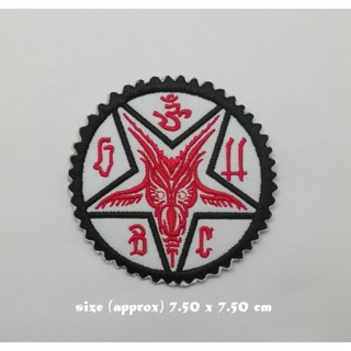 ตัวรีดติดเสื้อ SATAN ตกแต่งเสื้อผ้า แจ๊คเก็ต Embroidered Iron on Patch  DIY