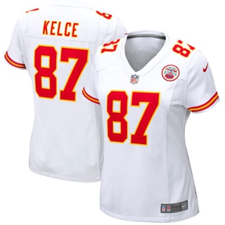 เสื้อกีฬารักบี้ NFL Kansas City Chief Chiefs No. เสื้อกีฬาแขนสั้น ลายทีม Travis Kelce 87 สําหรับผู้หญิง