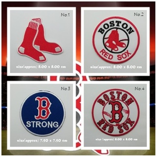 ตัวรีดติดเสื้อ baseball Boston Red Sox ตกแต่งเสื้อผ้า แจ๊คเก็ต Embroidered Iron on Patch  DIY