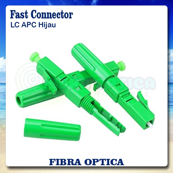 HIJAU ไฟเบอร์ออปติก LC APC Fast Connector | FTTH Fast LC APC ขั้วต่อสี ...