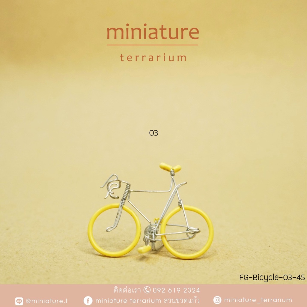 ภาพสินค้าจักรยานจิ๋ว แฮนด์เมด จักรยานจิ๋ว 5 สี จากร้าน miniature_terrarium บน Shopee ภาพที่ 2