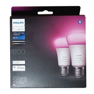 Philips Hue หลอดไฟอัจฉริยะ Led 9W A60 E27 (1100 Lm) สีขาว 2 แพ็ค