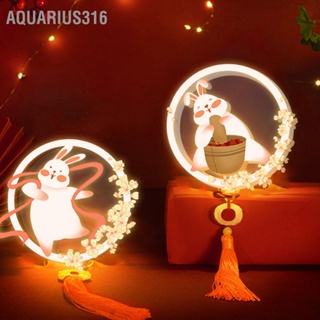 Aquarius316 เทศกาลฤดูใบไม้ผลิของจีน Bunny Lantern DIY Handmade 2023 Year of The Rabbit Handheld สำหรับของขวัญเด็ก